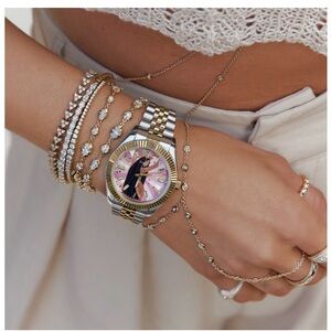 NWT Jaquie Aiche x Timex Watch Pink & Mother of Pearl